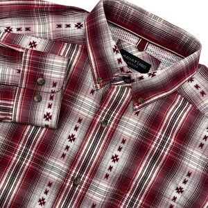 Ariat Pro Series Wilfred Long Sleeve Button Down Shirt Western Men Medium Plaid